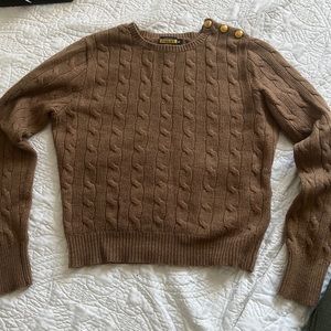 Ralph Lauren Rugby brown sweater medium